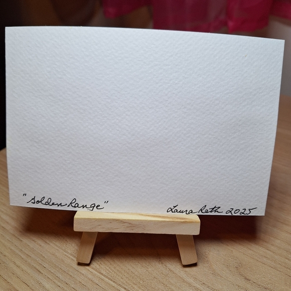 "Golden Range" Hand-painted watercolor painting - Picture 4 of 7